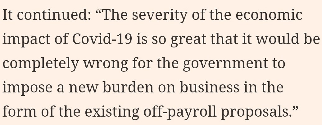 Third, the report says the changes "impose a new burden on business". They don't. The burden already existed, as I have pointed out, on the £100 company.