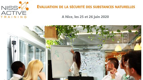 NissActive's tweet photo. Venez vous former à l'Evaluation de la sécurité des substances naturelles. Formation proposée par NissActive, en partenariat avec Idecos. https://t.co/AjNmHoO5jF
