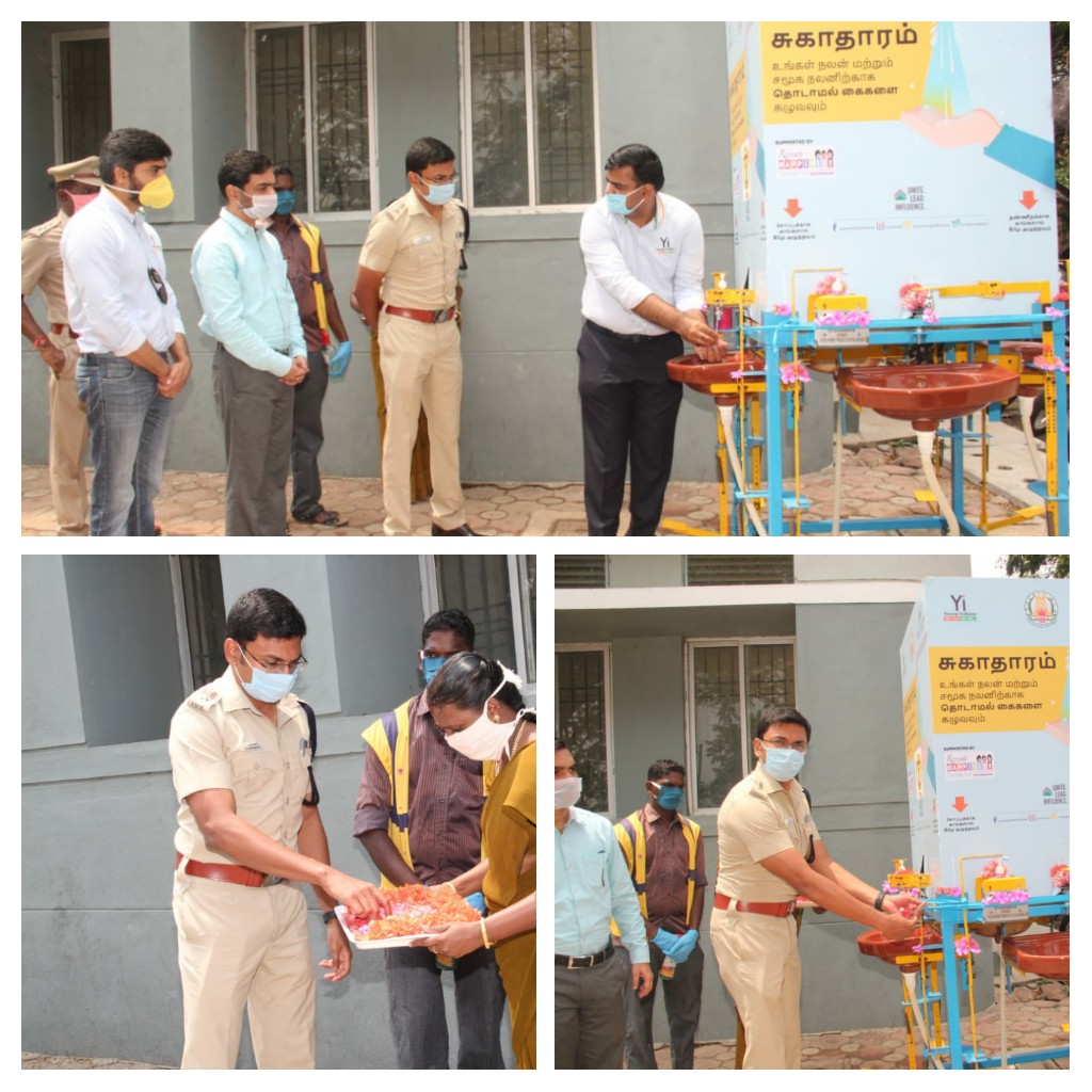 iVishalMehta's tweet photo. CII - Young Indians in association with Greater Chennai Corporation launched “SUGADHARAM”, a Touch Free Hand Wash System inaugurated at Superintendent of Police Office Tiruvallur District.

@narendramodi @CMOTamilNadu @SPVelumanicbe @FollowCII  @YiTweets @aravindhanIPS https://t.co/AD7ro8Afr2