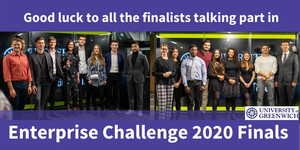 ESBFcharity's tweet image. Good luck to all the finalists taking part in @uniofgreenwich Enterprise Challenge 2020 Finals today! 🤞
🏆 You can tune in LIVE to watch @Gre_Generator Finals on YouTube from 4pm: youtube.com/watch?v=TZxoGA…