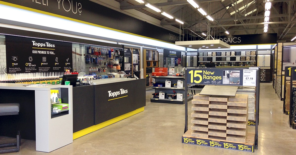 Have you seen our counters and displays developed to improve communication, display and merchandising at Topps Tiles showrooms?

They included a new 'Trade Essentials' section to promote innovative features and an extended range of trade tools and products.