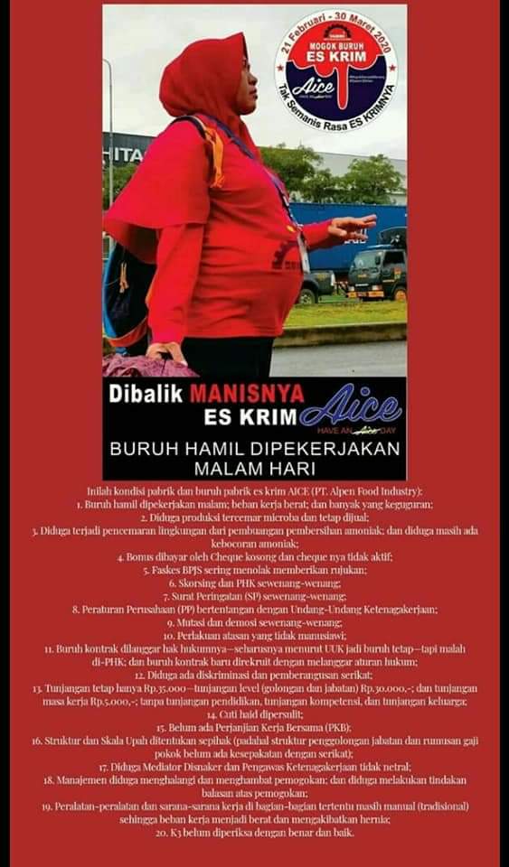 Evendyaritonang's tweet photo. Hidup buruh perempuan yang melawan
#LI_ZHIMING

#Usir_LI_ZHIMING_TakPatuhHukumIndonesia

#BoikotAice https://t.co/5wGIwF3uGI