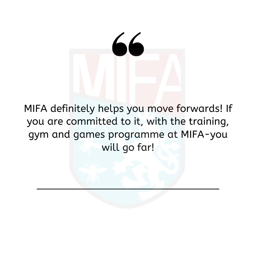 Our motto Moving Forwards Together has never been more appropriate 💫 we want every single player to move forward, which means something different to everyone 👣 let’s make those steps in the right direction together!! #movingforward #together #achieve #mifa #alumniapril