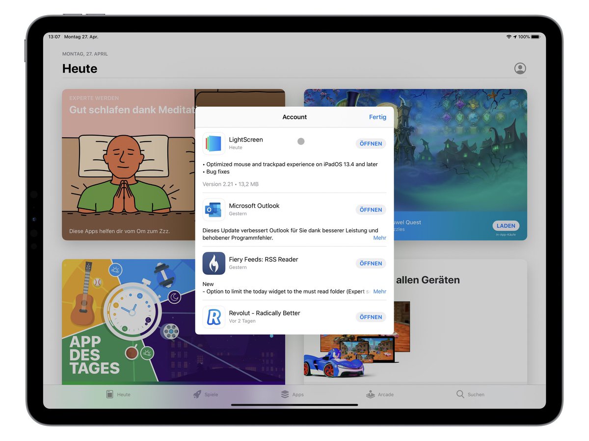 jcfrick's tweet image. Meine Lieblingsscreenshot App #Lightscreen hat ein Update mit besserer Unterstützung des neuen Magic Keyboard beim iPad Pro bekommen #iLike