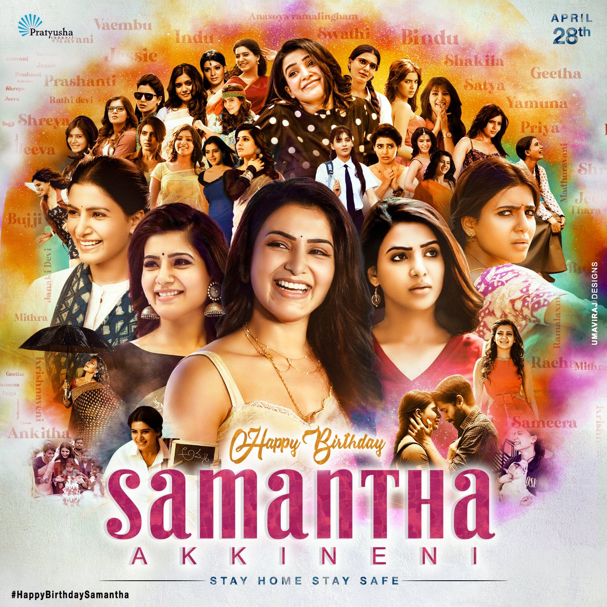 SamanthaPrabuFC's tweet photo. April 28th , it is just a Normal Date for Others.

But for us, it is the Biggest Festival. 😍  

Join us in celebrating our angel @Samanthaprabhu2's birthday with the hashtag #HappyBirthdaySamantha 🕺💃

Keep the tweets coming and show your love ❤️  RT &amp; Share max 🔥 https://t.co/fRwqC7BJoN