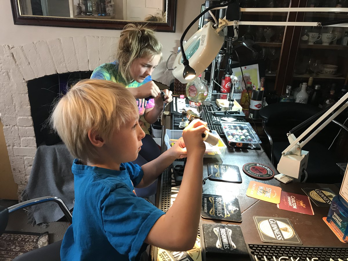 Just walked in to dining room to see this #flytying #autism #flyfishing - just because they wanted to