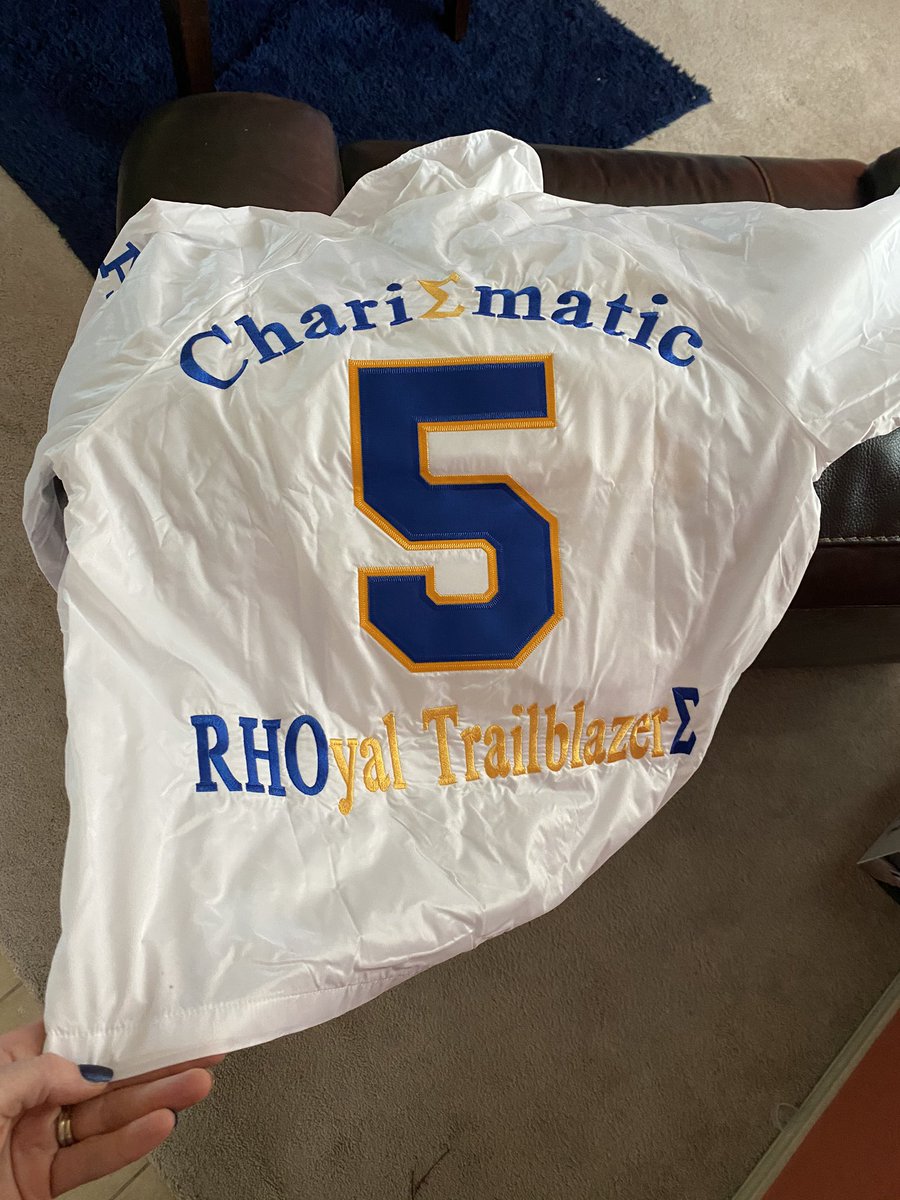 Shelley_Baxter_'s tweet photo. My Legacyโs @audreymixed jacket arrived! #SheWasMadeForThis #5 #SGRho @UNT_SGRhos @SGRho https://t.co/7FxNZlgCo4