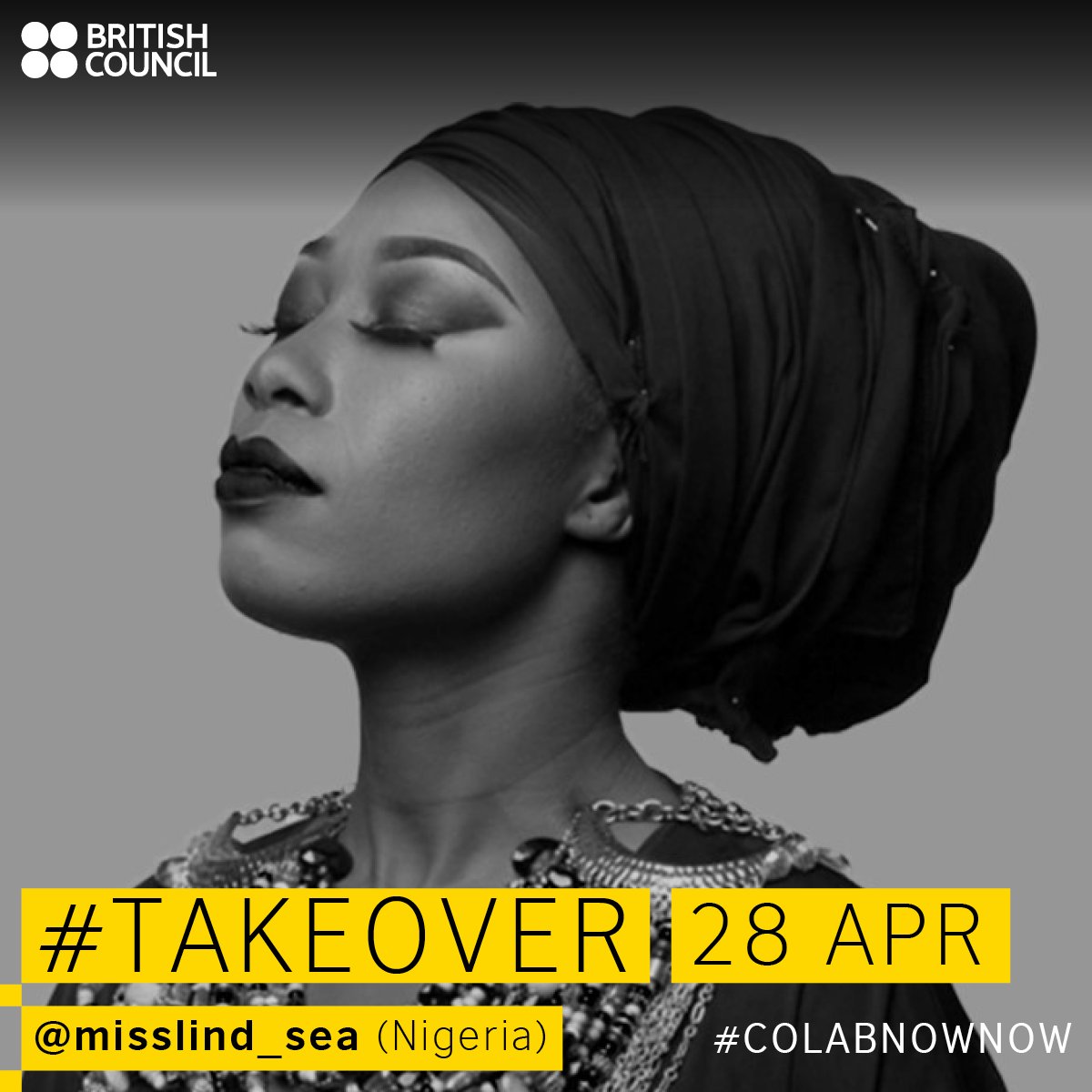 ngBritishArts's tweet photo. Nigerian singer-songwriter @MissLind_Sea continues the #ColabNowNow takeover marathon on our Instagram page tomorrow 28 April.
Follow for updates.
https://t.co/Dw3xmNafPq
#CultureConnectsUS https://t.co/GZKvzoTcTR