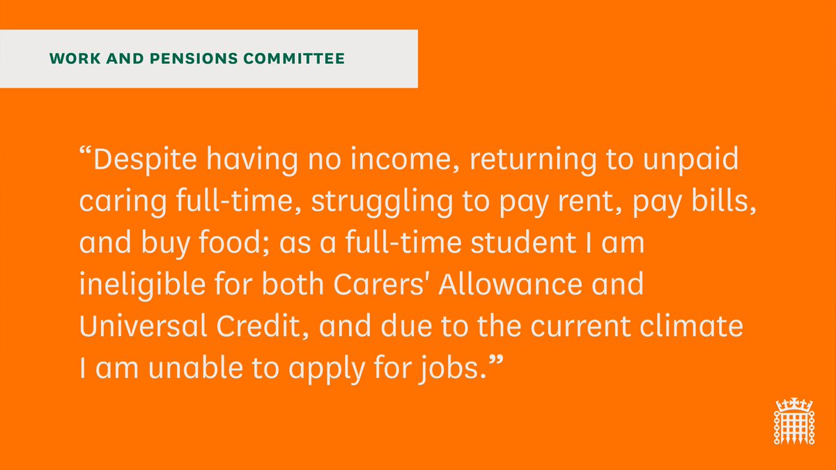 Students were another group who have found themselves unable to apply for jobs and unable to claim full benefits.