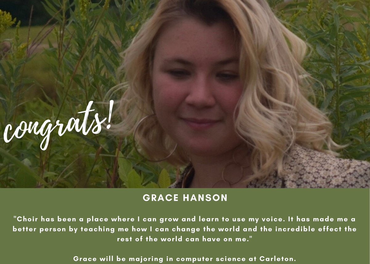 MWHSChoirs's tweet photo. This brilliantly talented young woman shines in Concert Choir and Madd Jazz. She also serves as co-choir president in Concert Choir. Thank you for your sunny leadership and kindness to all. Congratulations! https://t.co/AzDReVjQgf