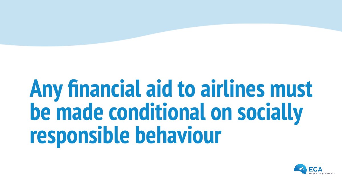 Press release: "Any national or EU financial aid or support to airlines must be made conditional on socially responsible behaviour and acting in the public interest. To do otherwise means that taxes will simply line the pockets of unscrupulous airlines at the expense of ... 1/2