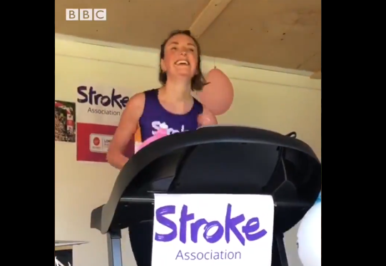 MartinOxley2's tweet photo. If you only watch one video today, make it this one. @AliceJefferies1 fundraising for @Thestrokeasssoc by running the London Marathon in her back garden. With commentary by Steve Cram! https://t.co/dCXvJJlsLq https://t.co/TjTG9rCIvZ
