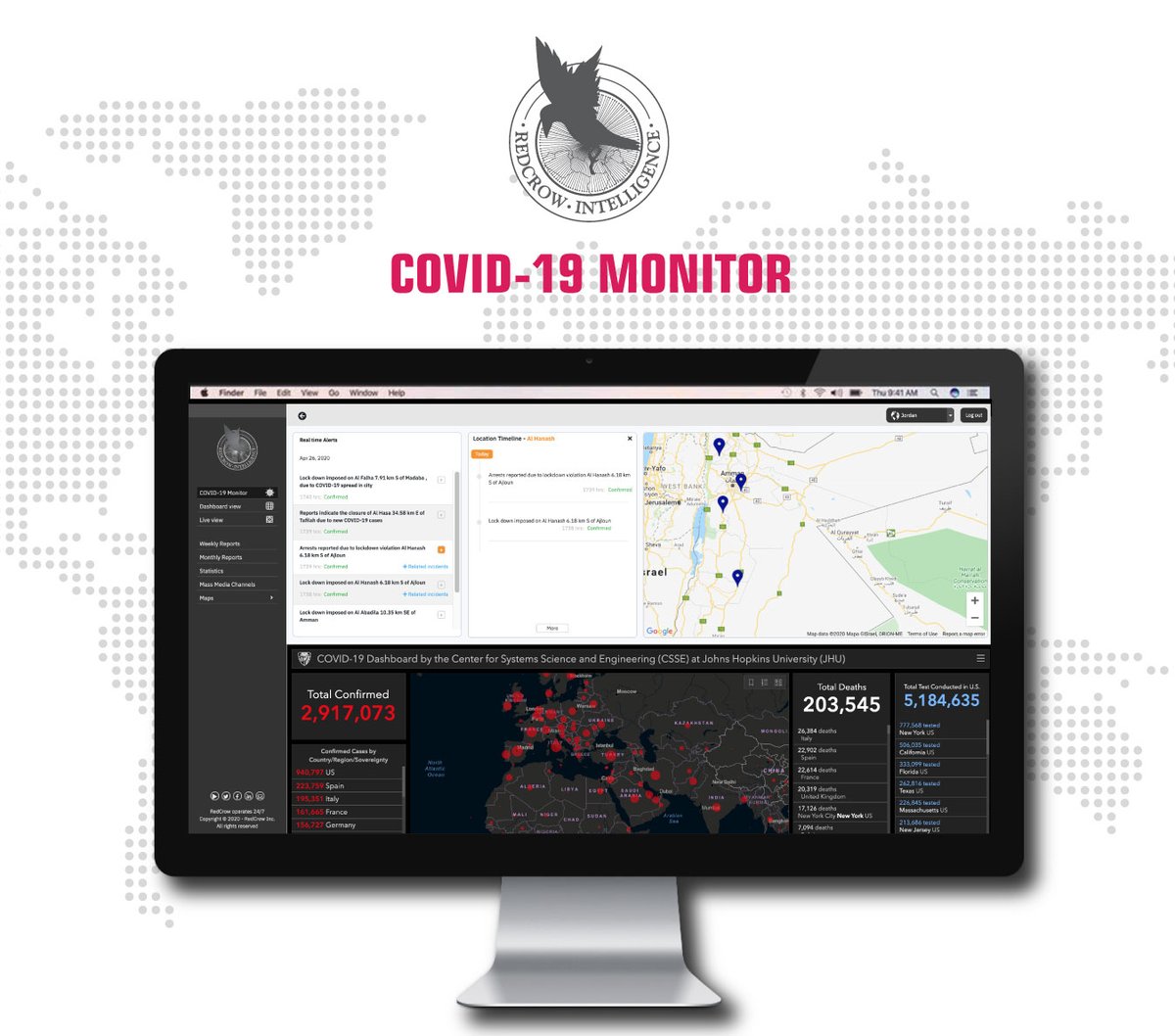 RedCrow2014's tweet photo. https://t.co/WOQex21Az0
It’s time for agile operations and quick decisions. 
At RedCrow we utilized our expertise in technology, data processing and trend analysis to produce a COVID-19 dashboard.
#covid19 #coronavirus #pandemic #riskmitigation #businesscontinuity #security https://t.co/FcNrBejAuv