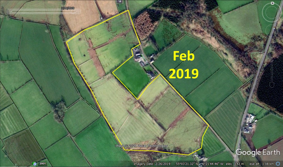 9 fields become 3. hedges are one of the last refuges for wildlife in our sterilised countryside, and the 1st thing new landowner does here is gouge them out. i reported this to  @daera_ni when it was happening but see they've done sweet FA about it  @UFUHQ  #thankthefarmer *thread*