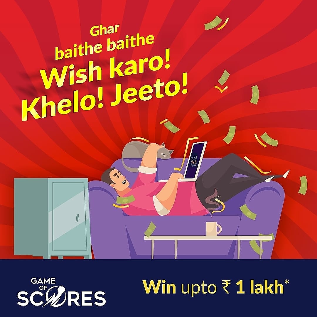 SportWizzleague's tweet photo. Participate in a contest of Game of Scores and stand a chance to win #REALCASH upto 1 Lakh!*Register Now: https://t.co/wDOUMvivef#Gamming #WinRealCashPrize #PlayAtHome #gharpebaithochallenge #ContestAlert  #QuizTimeMorningsWithGameofScores  #MondayMotivaton #MondayMorning https://t.co/6RiKQPvLVC
