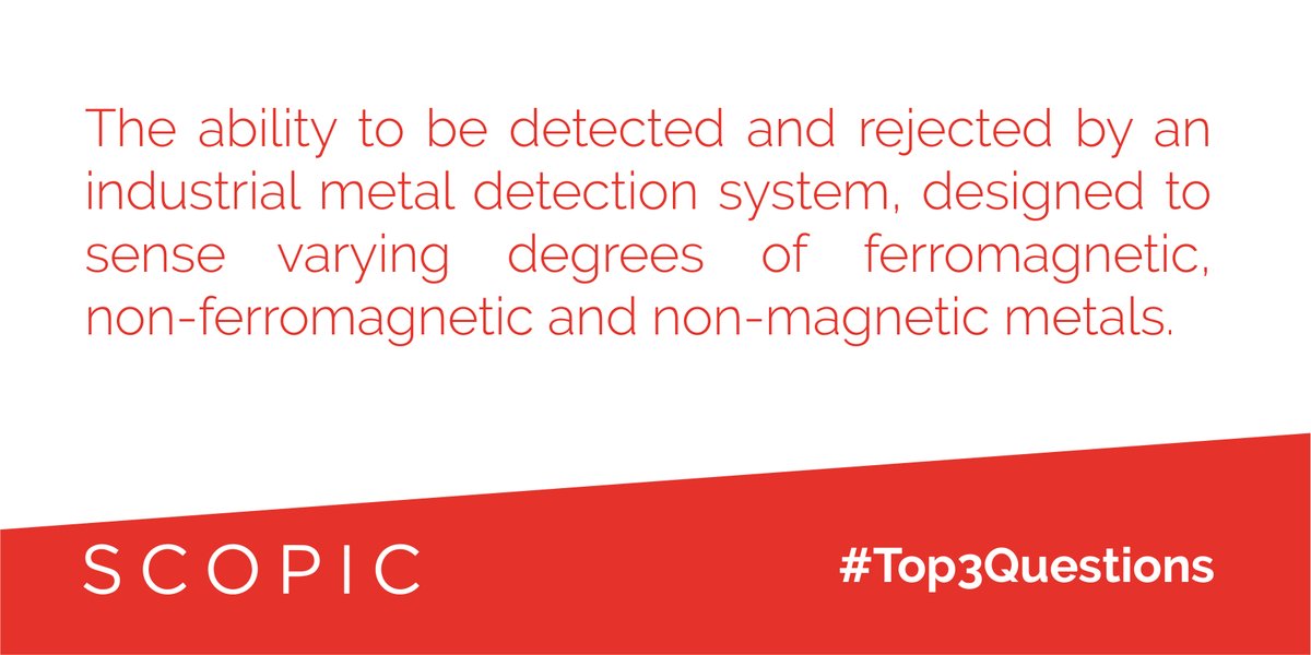 ScopicDetect's tweet photo. We continue our TOP 3 Q&amp;A feature this week with a look at our SCOPIC - Detectable Technology brand!

Question 1 - What does metal detectable mean?

#radicalmaterials #scopic #metaldetectable
#detectable #polymers #materialtesting 
#technology #top3 #questionsandanswers https://t.co/C7QGoUH9Pg