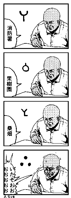 再掲。地理のテストを受けるマック軍曹。 