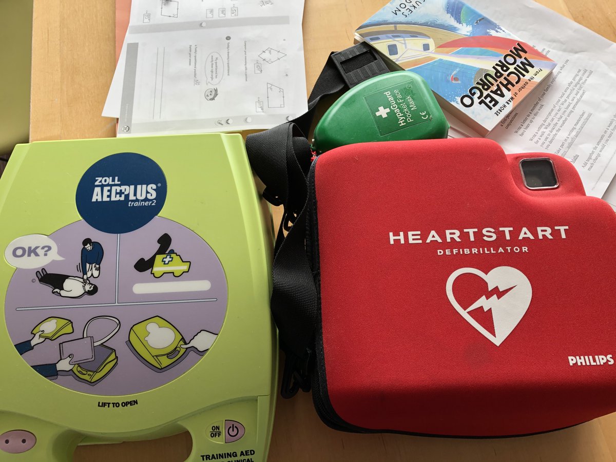 GreenBoxFA's tweet photo. We are working on Friday's defibrillator session today, well in amongst the home schooling! We will be making 1 of these during the show and shocking teddy! We are sure the adults will learn a thing or 2 as well - these things are idiot proof! #defibrillator #AED #fridayfirstaid https://t.co/SFpiTK8Nxs