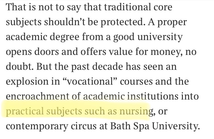 But IMAGINE deciding to bash universities for offering Mickey Mouse and vocational courses and ending up writing this sentence in the middle of a global pandemic.