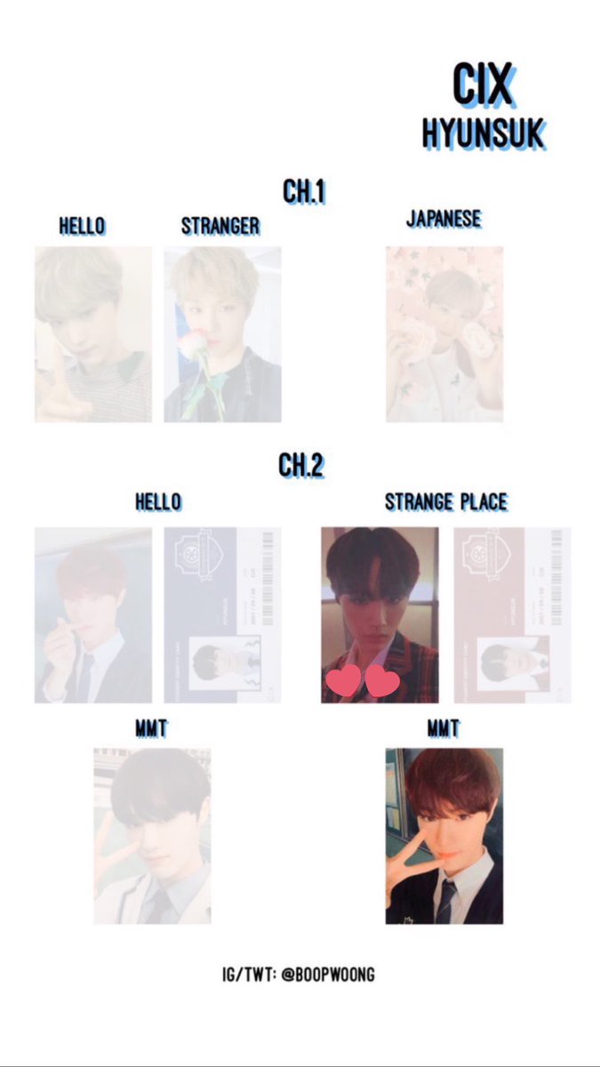 zb1ist's tweet photo. WTT/WTB CIX
album: ch 2 hello strange place
have: seunghun 
want: hyunsuk same ver (strange place) 
location: usa
ww: not right now :( 
dm for proofs!!
- also wtb hyunsuk strange place ver!!

@CIXsell_trade @CIXtrade #cixsale #cixphotocard #cixtrade #cixpc #wttcix https://t.co/QQ2IhC0VE4