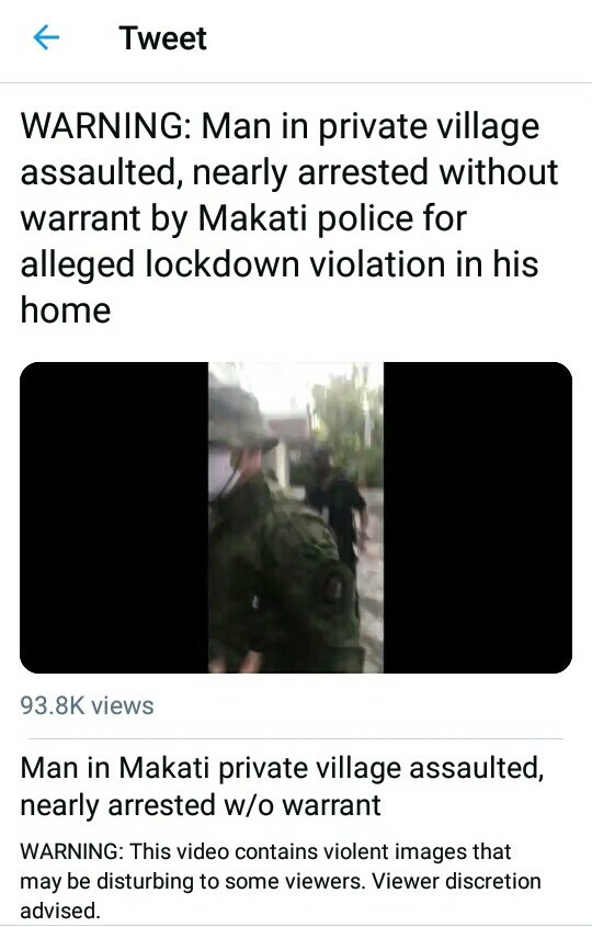 DASMARIÑAS VILLAGE IS TRENDING B/C AN ECQ ENFORCER ASSAULTED A MAN INSIDE HIS OWN PROPERTY FOR NOT WEARING FACE MASK.This is what you get when power-tripping men in uniform do everything by the book. Instead of USING COMMON SENSE in a given unique situation, they ABUSE POWER!