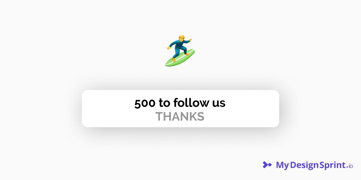 We can’t thank you enough for your support and you interest in myDesignSprint. You are more and more to follow us. We receive a lot of cheering messages, and most of you are happy to discuss with us their experience as sprint masters. This means a lot to us! ❤️