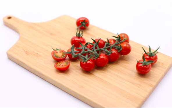Delicious pesticide-free cherry tomatoes? Yes, please! Tell us what fresh ingredients are going on your chopping board this week.