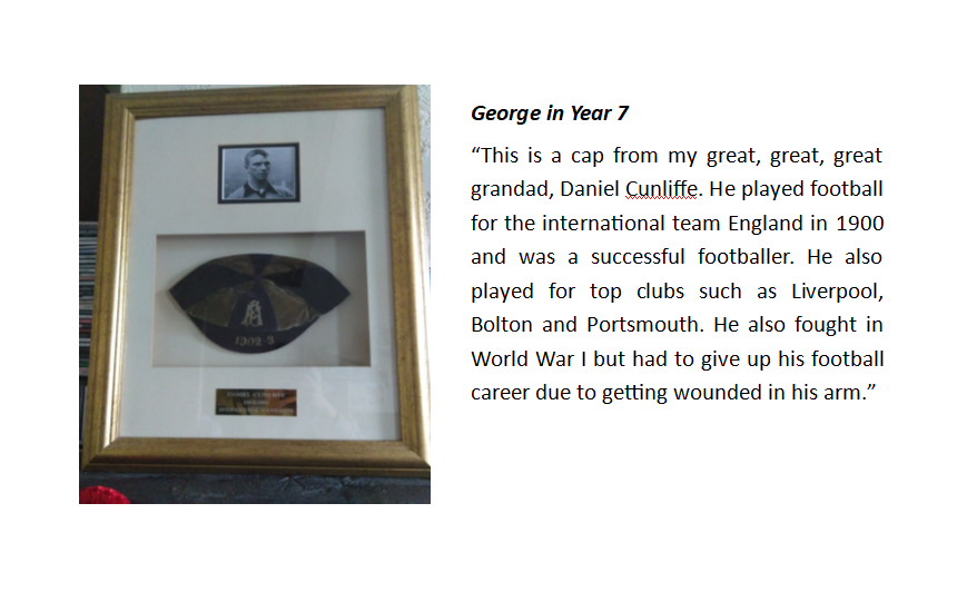 ribbweb's tweet photo. George in Year 7 is proud to enter his great-great-great grandad's cap into our virtual history museum.  Don't forget to send your entries to your history teacher.  #stayconnected #stayintouch https://t.co/T1iZgI2lcS