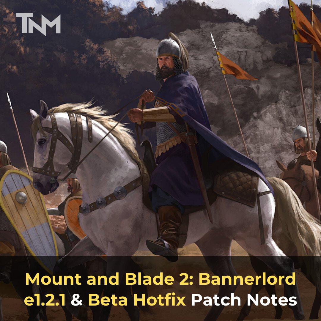 thenerdmag's tweet photo. Mount and Blade 2: Bannerlord e1.2.1 & Beta Hotfix Patch Notes
https://t.co/aGGu72TeT0
#Games #PCGames #SteamGames #Steam #MountandBlade2Bannerlord #MountandBlade #TaleworldsEntertainment #Taleworlds #Bannerlord2 #MountandBladeMod https://t.co/hGnEdbV6Dv