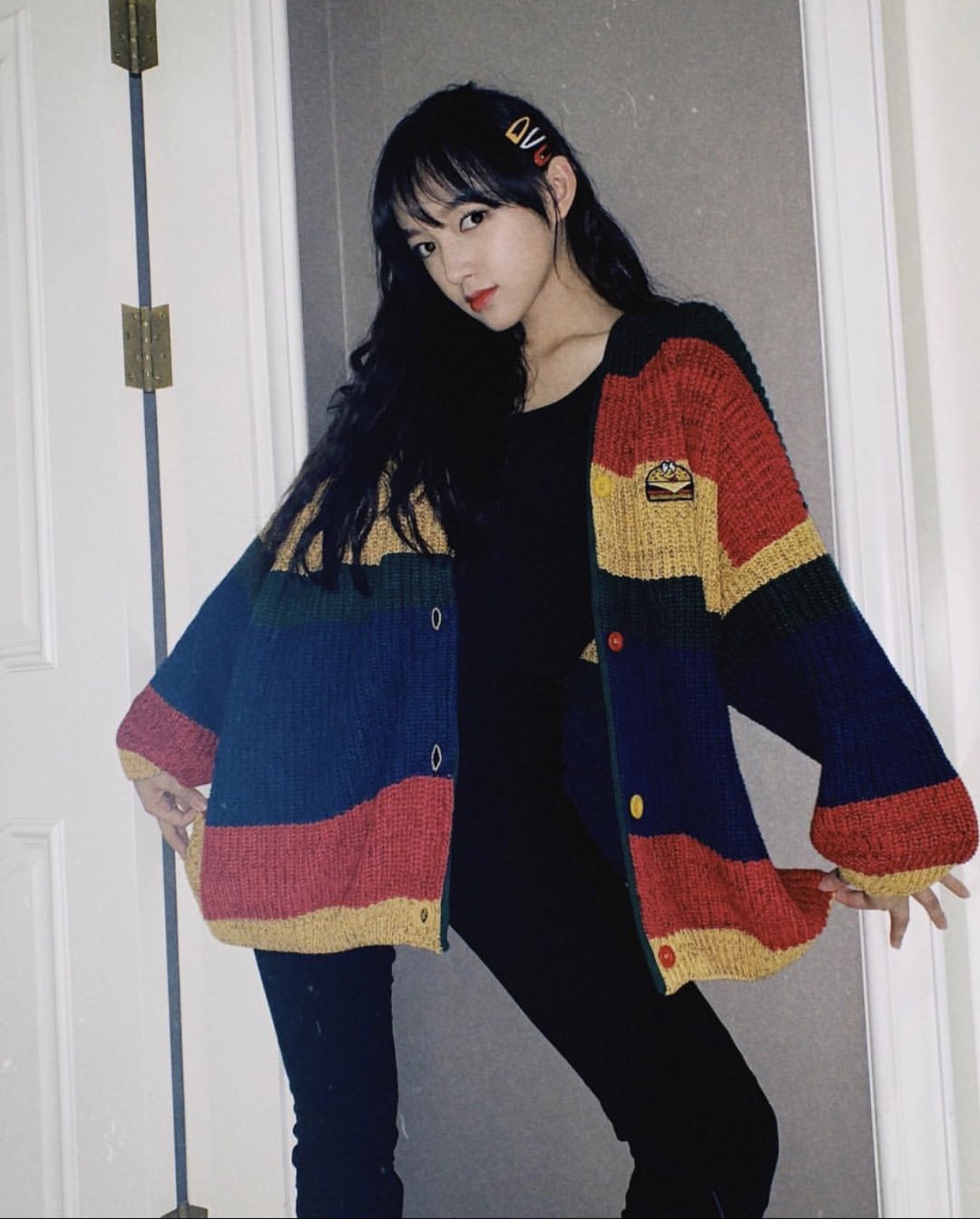 Lazy oaf deals burger stripe cardigan