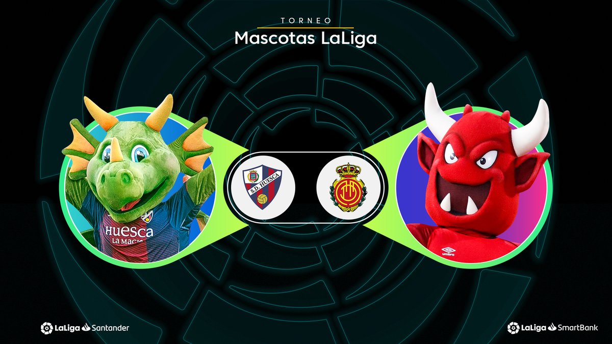 LaLiga's tweet photo. ¡Comienza el TORNEO de MASCOTAS de #LaLiga! 😍

¿Quién te gusta más?

🔁 Dragonés (@SDHuesca)
❤ Dimonió (@RCD_Mallorca)

Tienes 24 horas para votar. ¡TÚ decides! 😄 

#QuédateEnCasa https://t.co/Xwfp0sI1zA