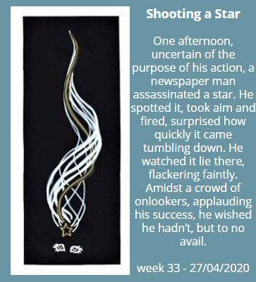 ArmstrongDini's tweet photo. Happy Flashfiction Monday! Guess who today's flash is about? xx
#flashfiction #shootingstars #52under52 https://t.co/VNmEn457oz