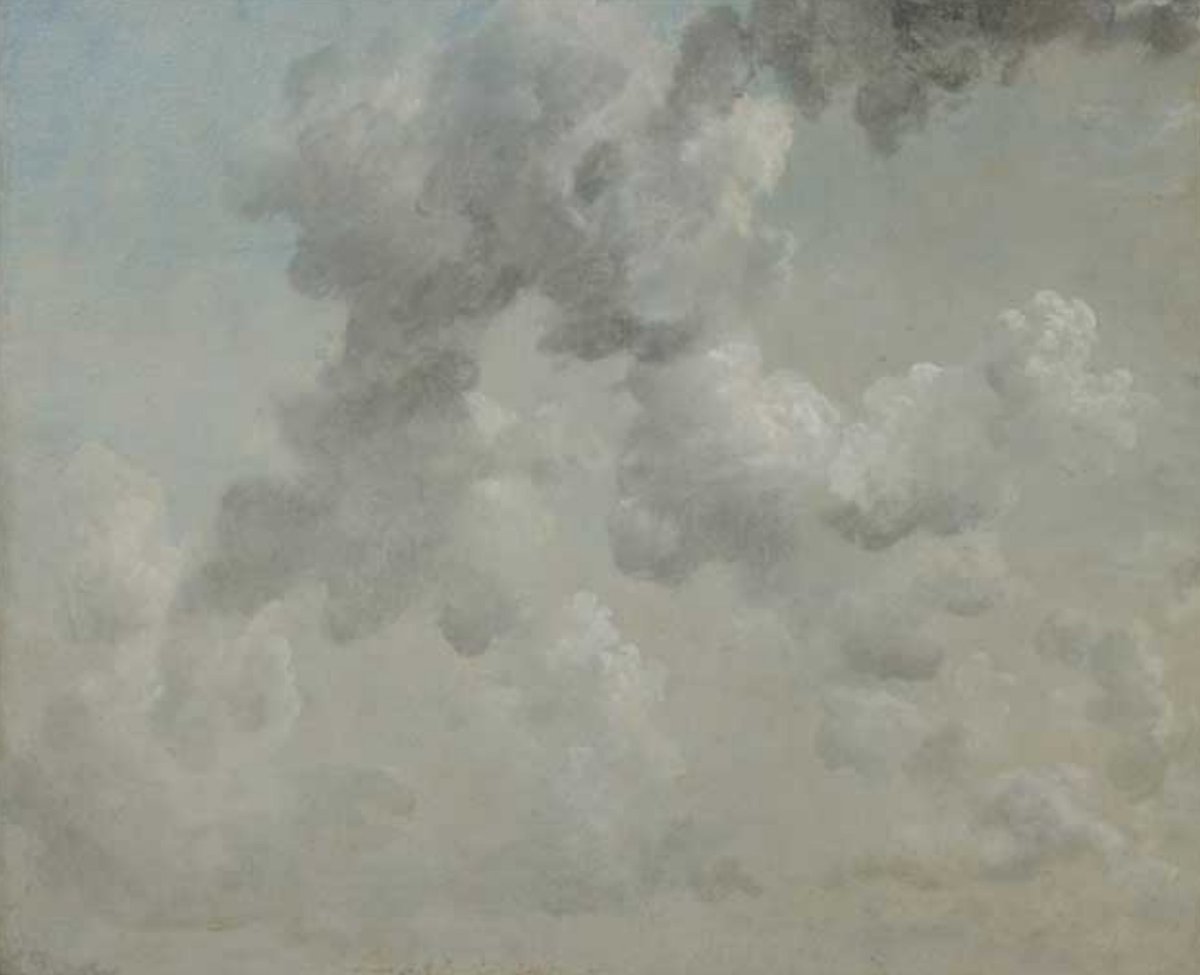 This study of clouds by Constable doesn't seem too far away from the sky above Manchester this morning.