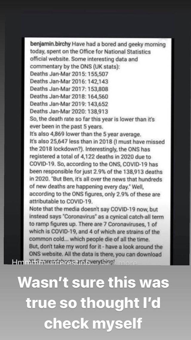 NottsFitCouple's tweet photo. @piersmorgan Less deaths this year so far than the previous 5........ 👀 why didn’t we lock down in 2018 if this is so bad? #madness https://t.co/NypQ1mASAJ