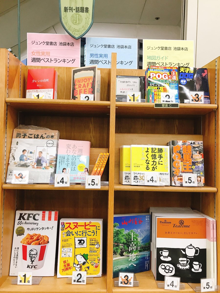 ট ইট র ジュンク堂書店池袋本店 実用書 地図 文具担当 今週の女性実用書ランキング 1位 カレンの台所 サンクチュアリ出版 2位 エンジョイ クラフトビール Kadokawa 3位 男子ごはんの本 12 Kadokawa 4位 一週間であなたの肌は変わり ট ইট র ジュンク堂書店池袋本店 実用書 地図 文具担当 今週の女性実用書ランキング 1位 カレンの台所 サンクチュアリ出版 2位 エンジョイ クラフトビール Kadokawa 3位 男子ごはんの本 12 Kadokawa 4位 一週間であなたの肌は変わり