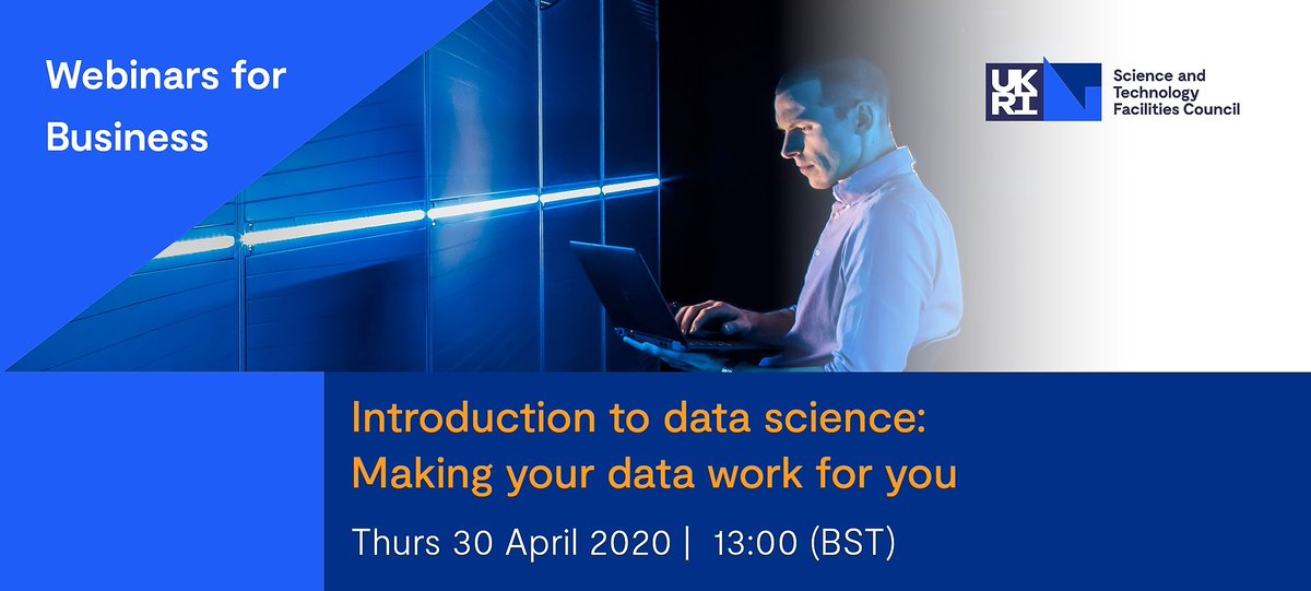 HartreeCentre's tweet photo. THIS WEEK | In our data science webinar we'll be looking at how your business can make data work for you to enhance productivity, save time and money.

🗓️ Thursday 30 April 2020 -13:00 (BST) [30min + Q&amp;A]
💻 Register now: https://t.co/dnVfZCmtrP https://t.co/lDrKCBTmuC