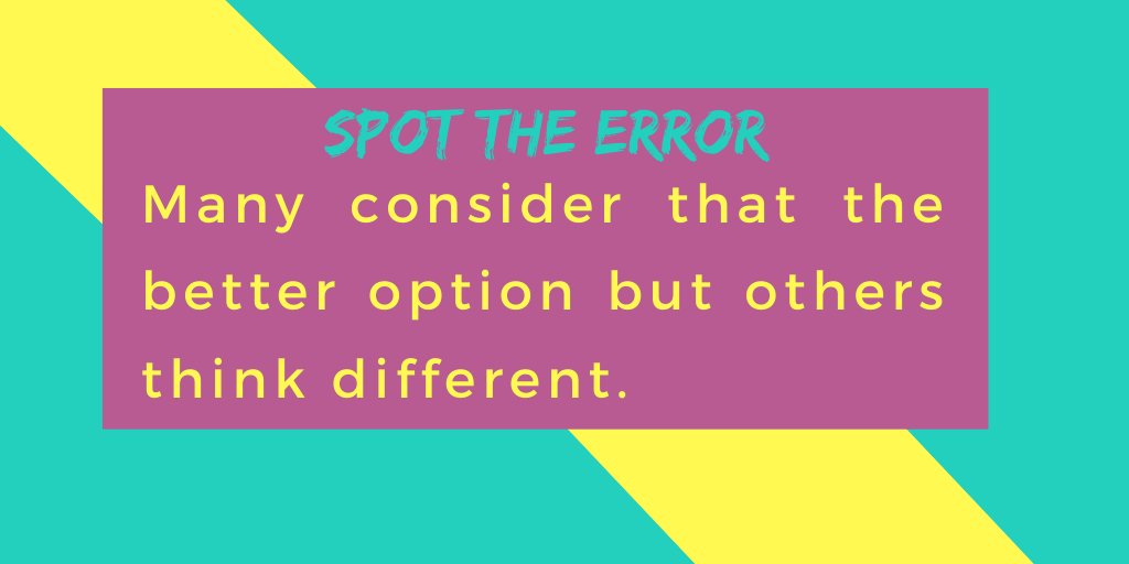 WritingMagazine's tweet image. Writers, can you spot the error in this sentence? 

Let us know below 👇

#SpotTheError