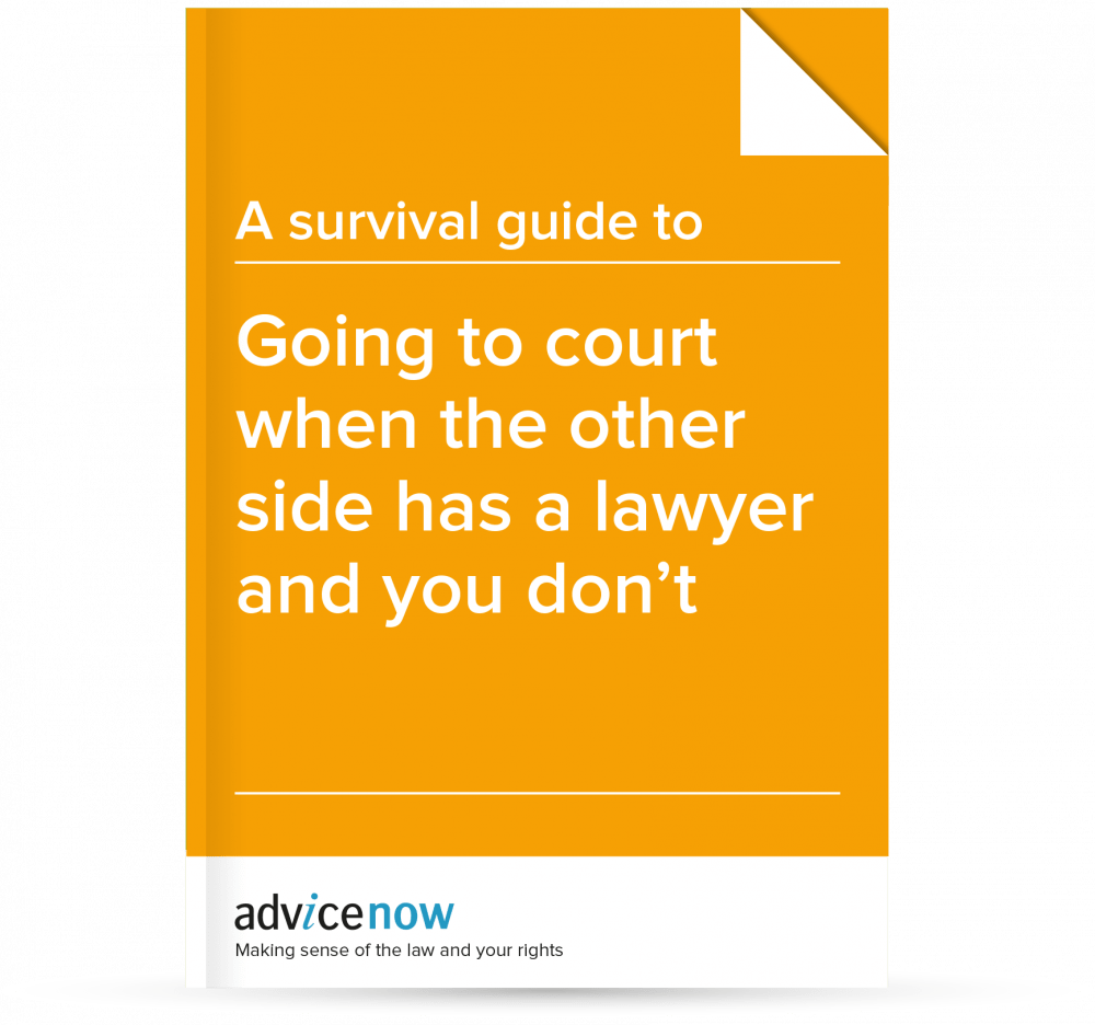 Advicenow's tweet photo. Check out our latest guide for people going to court without a lawyer. It explains what to expect when other people involved in case have a lawyer and gives practical tips on how to make your case as well as you can. https://t.co/Ol8gzz4Up3 https://t.co/LSAV5ADOaX