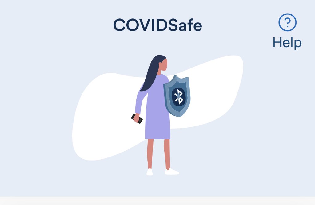 mbillimoria's tweet photo. It’s comforting to know that I’m being protected from COVID-19 by a woman with a Bluetooth shield and a giant maxi-pad #covidsafe https://t.co/bIGdDdeDLO