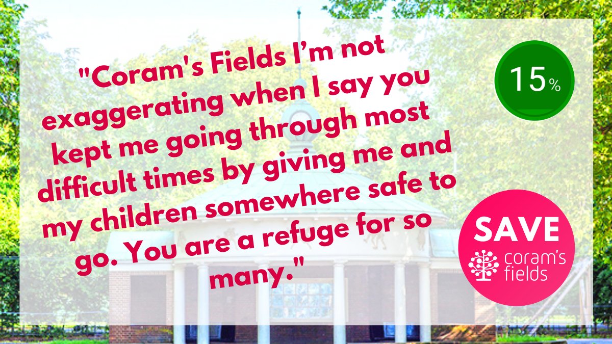 What an incredible response from our community so far over the first few days of our Emergency Appeal, THANK YOU ❤️

We're 15% of the way there and we need you to keep sharing, donating and fundraising to protect Coram's Fields for future generations: justgiving.com/campaign/SaveC…