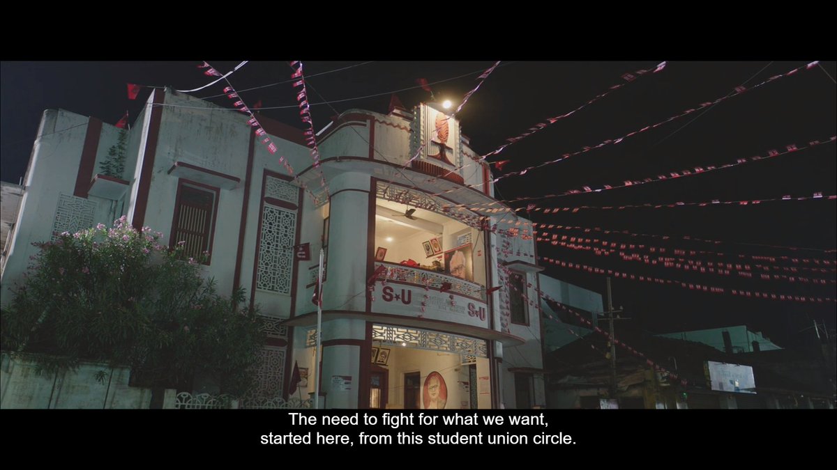 Telugu Cinema had been a vibrant empathizer of Communism in the & #39;80s and & #39;90s, with the emergence of Narsing Rao, T Krishna, and R Narayana Murthy. I& #39;m glad that the Marxism angle is explored (at least in a limited space) in Dear Comrade. And Vijay& #39;s name in the film Chaitanya!