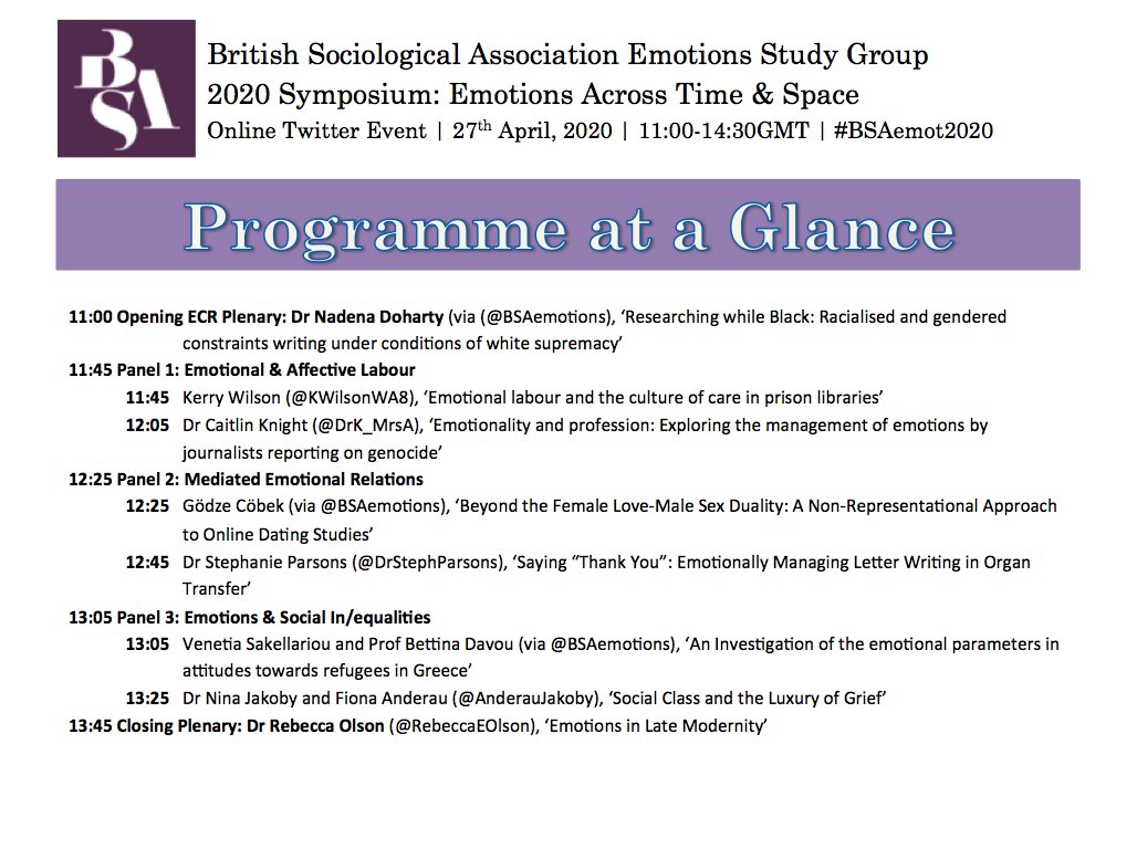 BSA Emotions Study Group tweet media