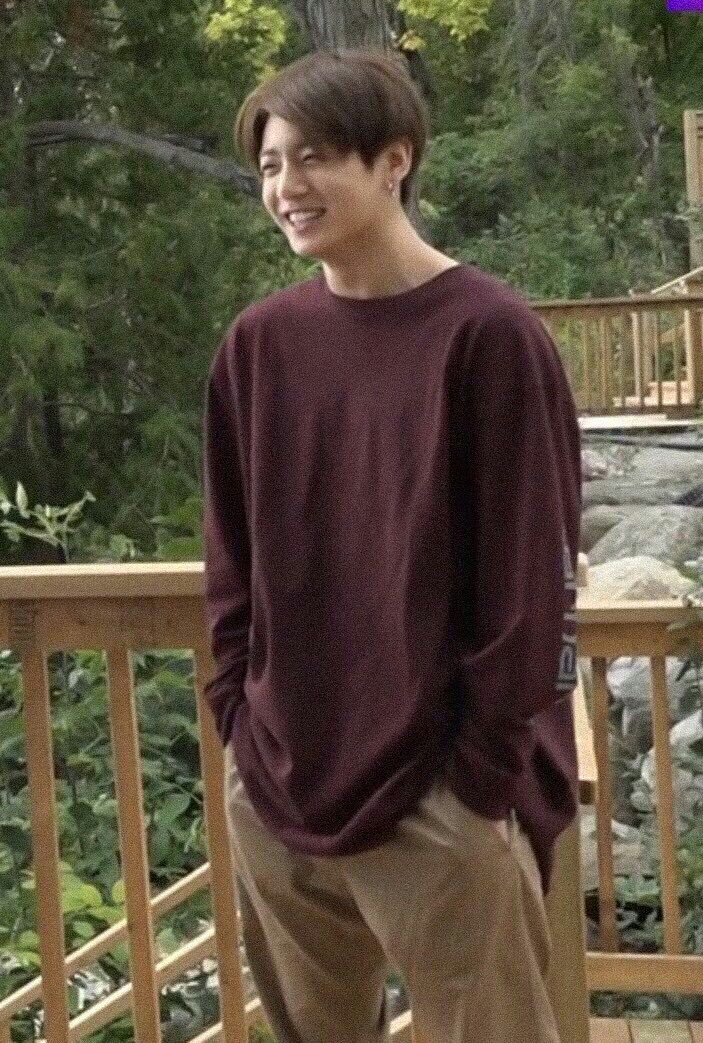 jungkook’s duality in looking now bf material now a tiny babie in baggy clothes; a thread