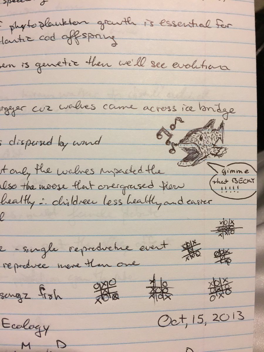 Here’s a thread of notes I took in college: