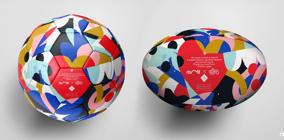 ProvaleRugby's tweet photo. [Solidarité]
« Il existe un remède contre la crise sanitaire aujourd’hui : la solidarité ». 
 #Rebond &amp; #TheFeebles vous proposent d’acheter ces merveilleux ballons 🏉⚽️ au profit de @FondationHPHF.
Rendez-vous sur Ulule ❤️ : https://t.co/PgEF7EnmCS
#stayuned #covid19 #stayathome https://t.co/99kFr74qSN