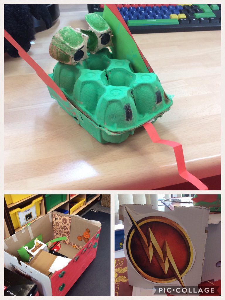 LisaProudman's tweet photo. Dragons, shields and time machines #funwithjunk @RowParkAcademy @MrBourke5B https://t.co/OhnWaH6FDs
