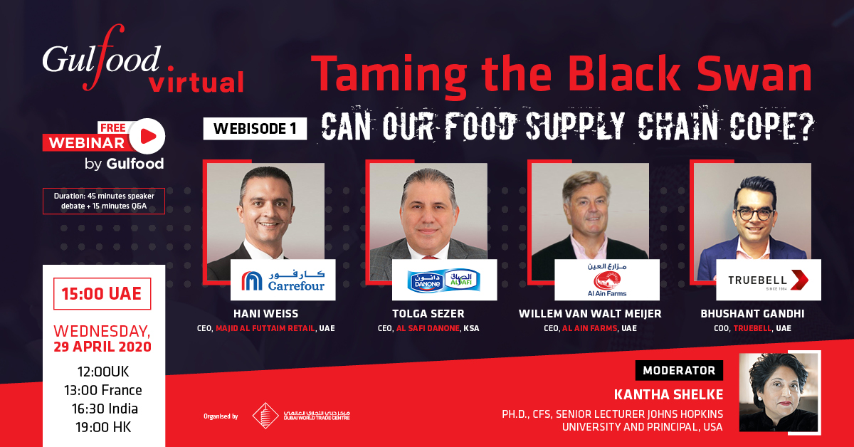 Join our first webisode on Gulfood.Virtual, Can Our Food Supply Chain Cope? on 29 Apr, 15:00 (GMT+4) with F&amp;B global leaders who will discuss current &amp; pressing issues about #supplychain operations. Link in bio

#gulfood #webinar #staysafe #foodsupplychain #talks #retail #food