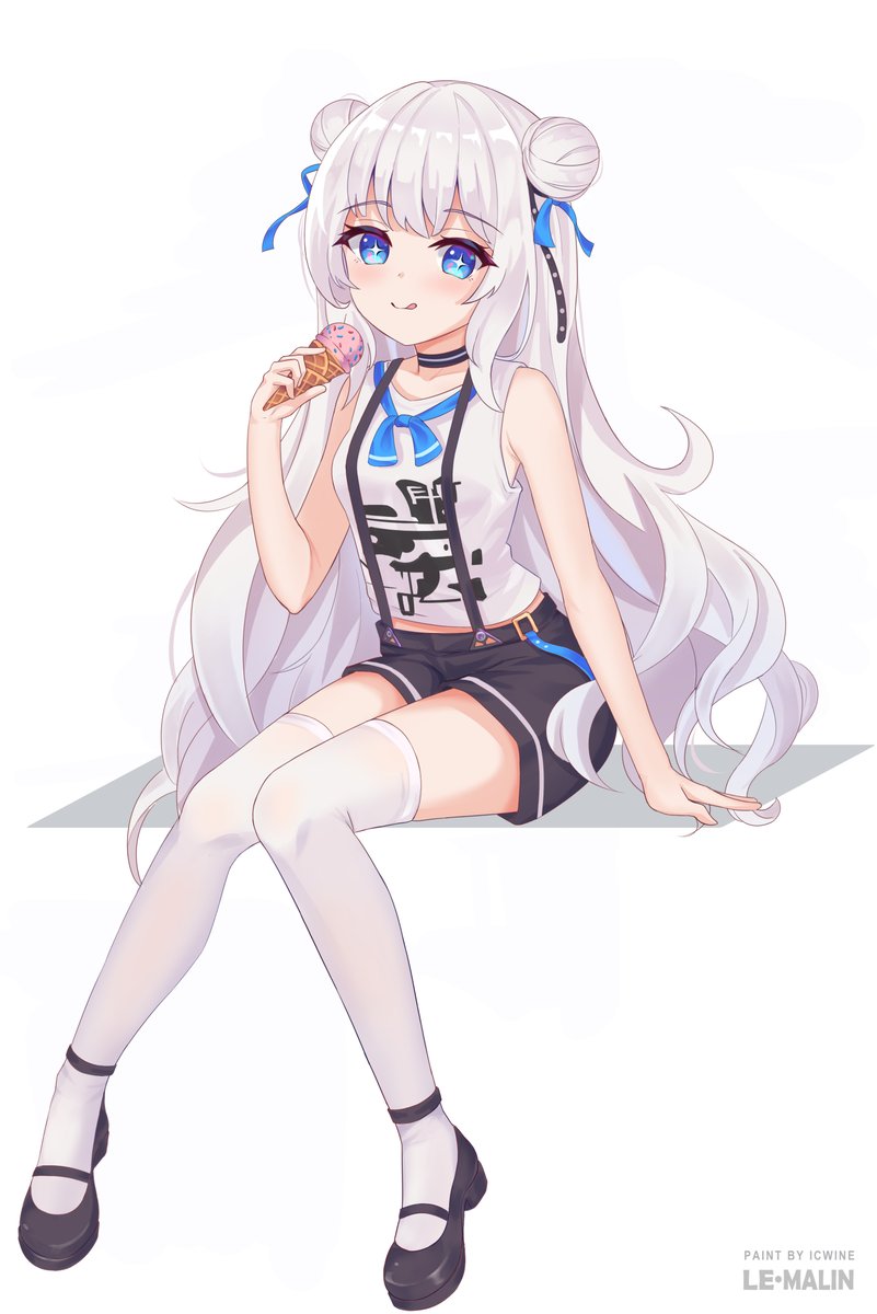 𝒊𝒄𝒆𝒘𝒊𝒏𝒆 Fanbox更新中 Na Twitterze 私服のルマランがアイスを食べてるイラストを描きました Azurlane アズールレーン