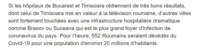 Passons rapidement les formules et emplois du conditionnel hasardeux.Tous les cas de Covid-19 comptabilisés par les autorités locales sont des faits avérés : 10096 cas d’infection "sont" confirmés, tout comme 552 personnes "sont" décédées du virus.