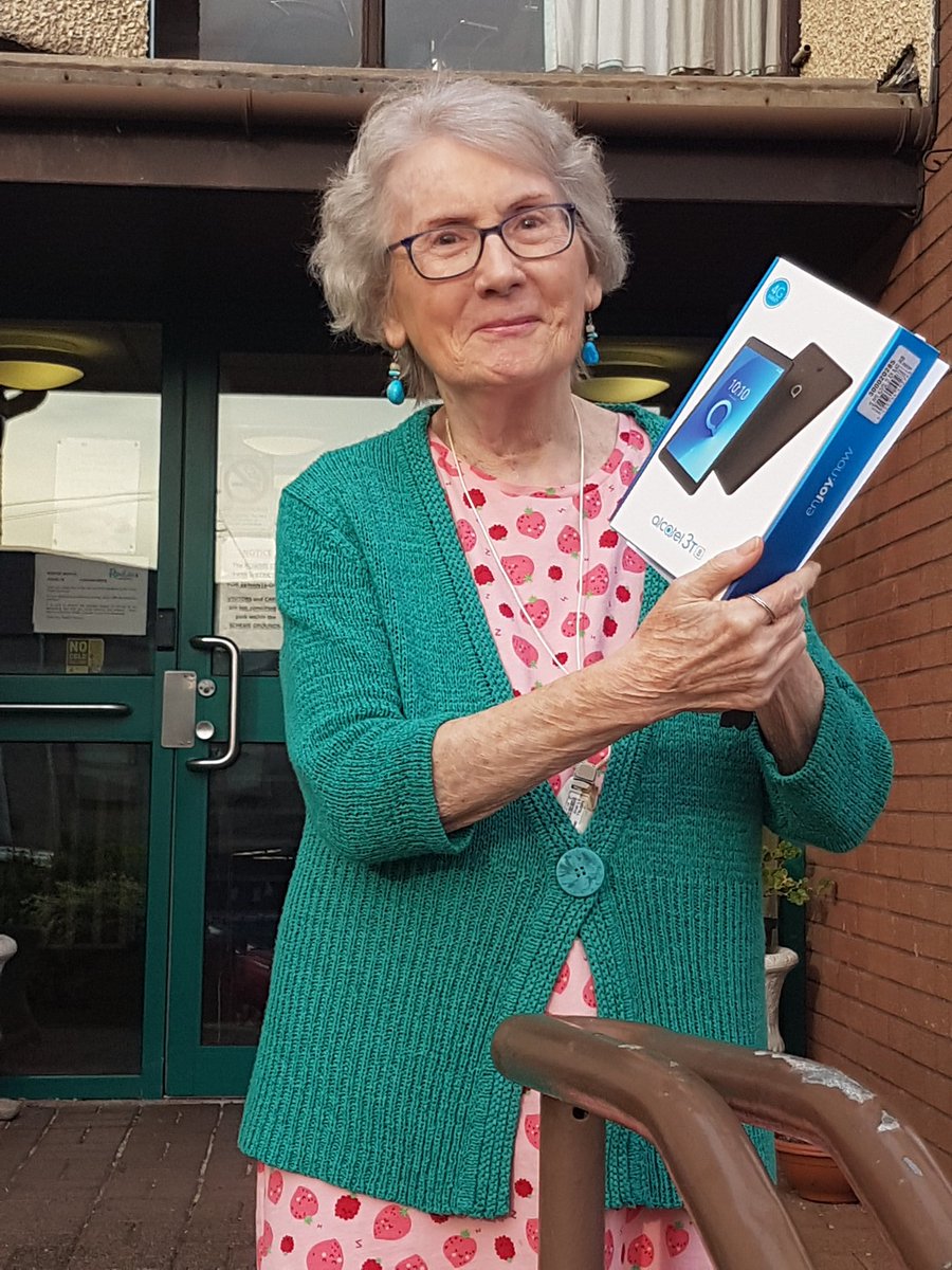 Ignite IT delivers a new tablet from #devicesdotnow to Sheila whose health issues means she is isolated. With family abroad she looks forward to seeing them on her tablet later today! <a href="/IgniteITltd/">Ignite IT</a> @goodthingsfdn <a href="/BTGroup/">BT Group</a>